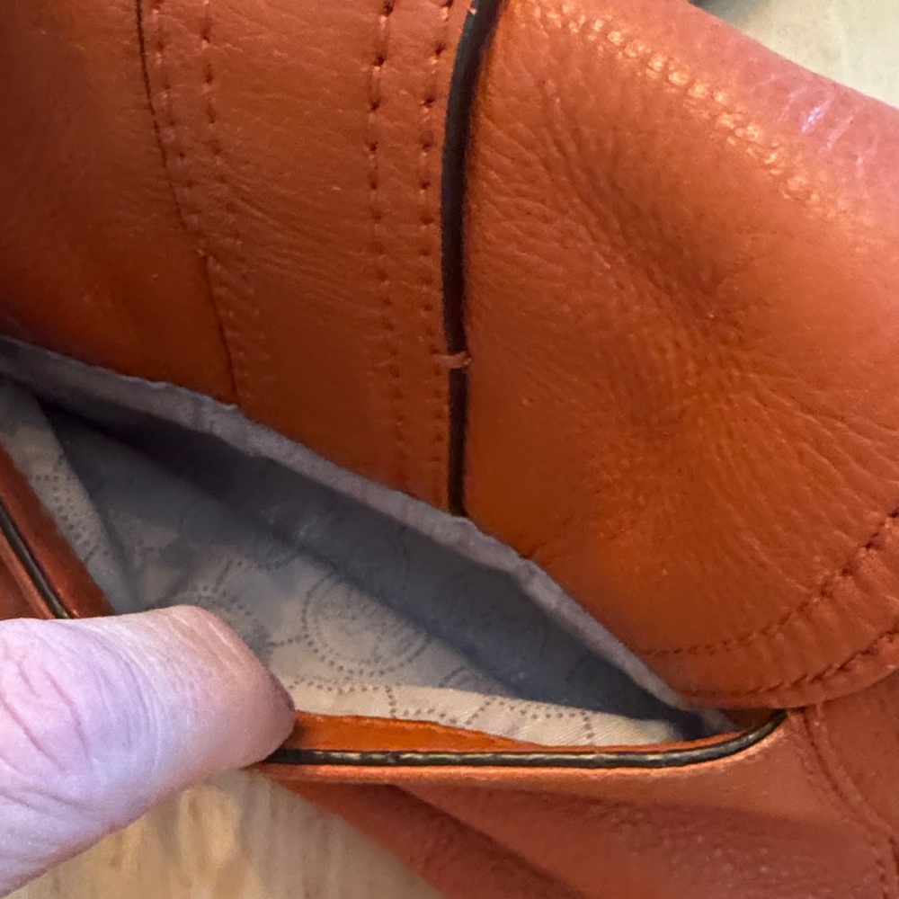 Michael Kors Burnt Orange Leather Crossbody with Matching Wallet Set - Picture 7 of 14